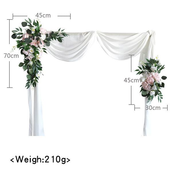 Pink White Rose Wedding Arch Hanging Corner Floral Decor
